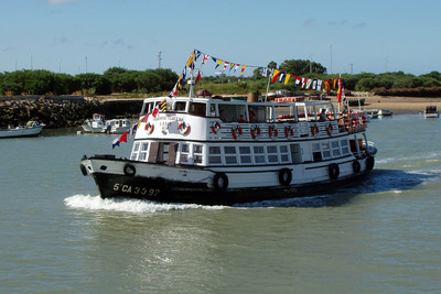 El <b>Vaporcito de El Puerto</b> surcando el Guadalete en 2007.